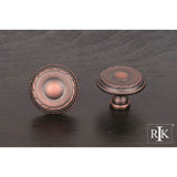RK International - Large Double Roped Edge Knob - Distressed Copper