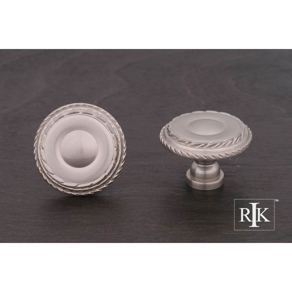 RK International - Large Double Roped Edge Knob - Satin Nickel