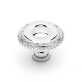RK International - Large Double Roped Edge Knob - Polished Nickel
