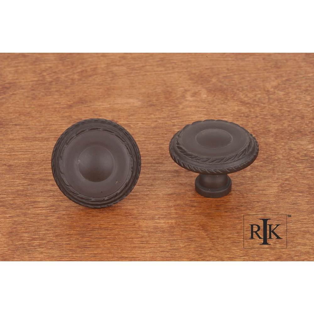 RK International - Large Double Roped Edge Knob - Oil Rubbed Bronze