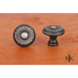 RK International - Small Double Roped Edge Knob - Distressed Nickel