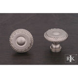 RK International - Small Double Roped Edge Knob - Satin Nickel
