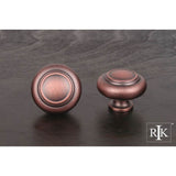 RK International - Large Double Ringed Knob - Distressed Copper
