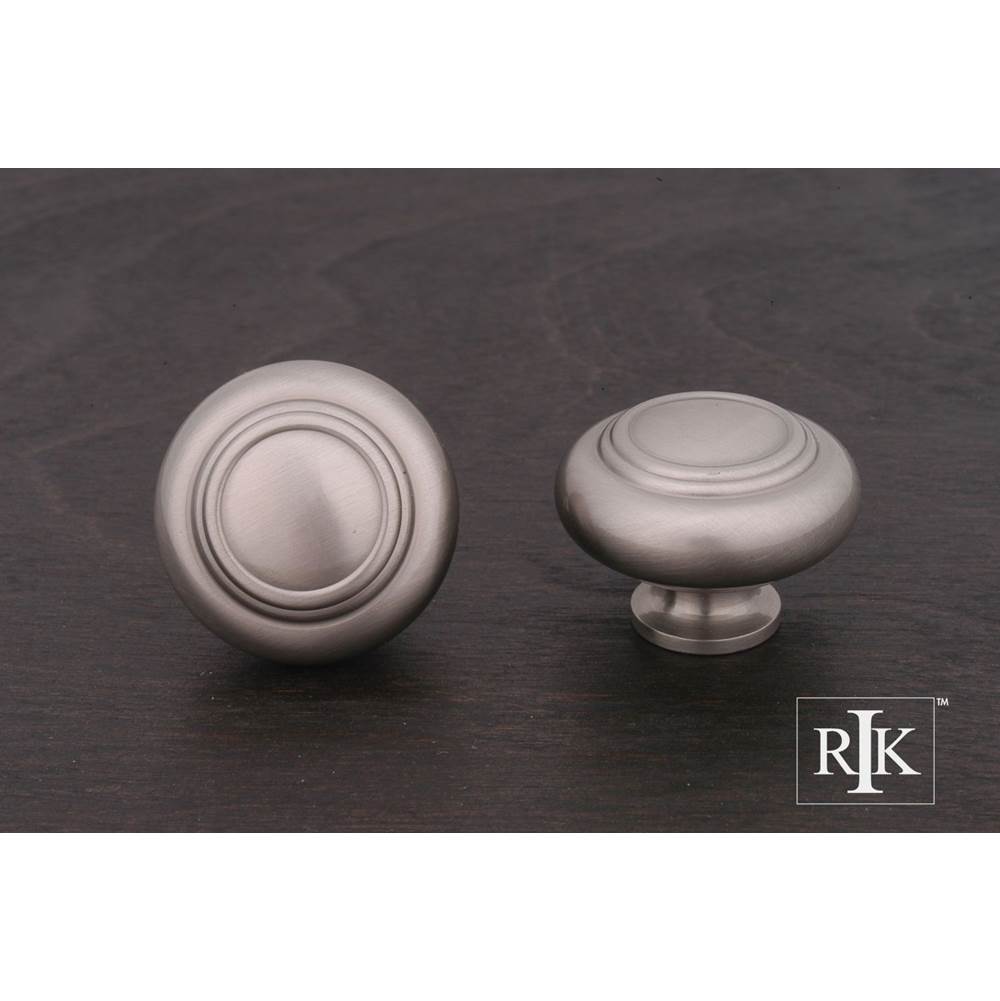 RK International - Large Double Ringed Knob - Satin Nickel