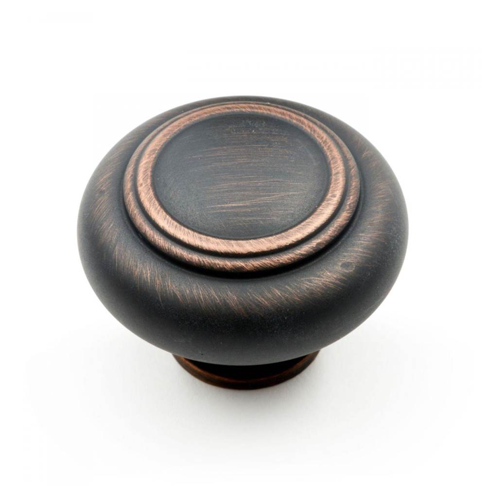 RK International - Large Double Ringed Knob - Valencia Bronze