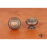 RK International - Small Double Ringed Knob - Antique English