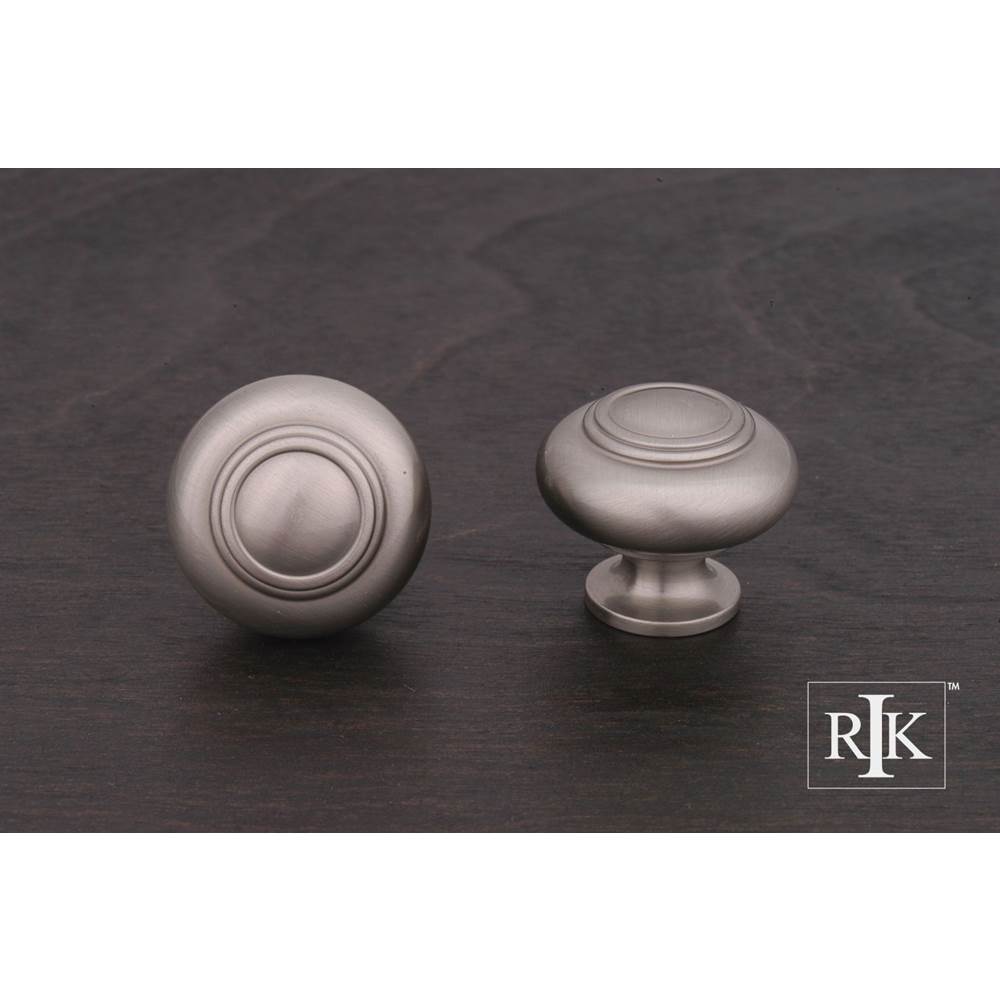 RK International - Small Double Ringed Knob - Satin Nickel