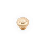 RK International - Small Double Ringed Knob - Satin Brass