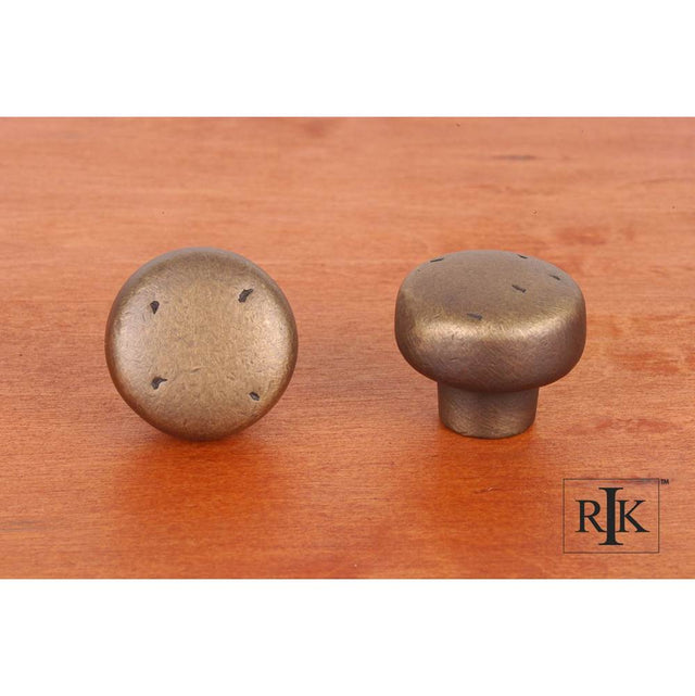 RK International - Distressed Heavy Circular Knob - Antique English