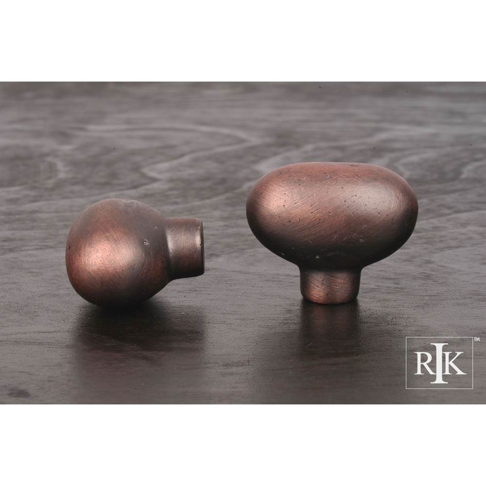 RK International - Distressed Heavy Egg Knob - Distressed Copper