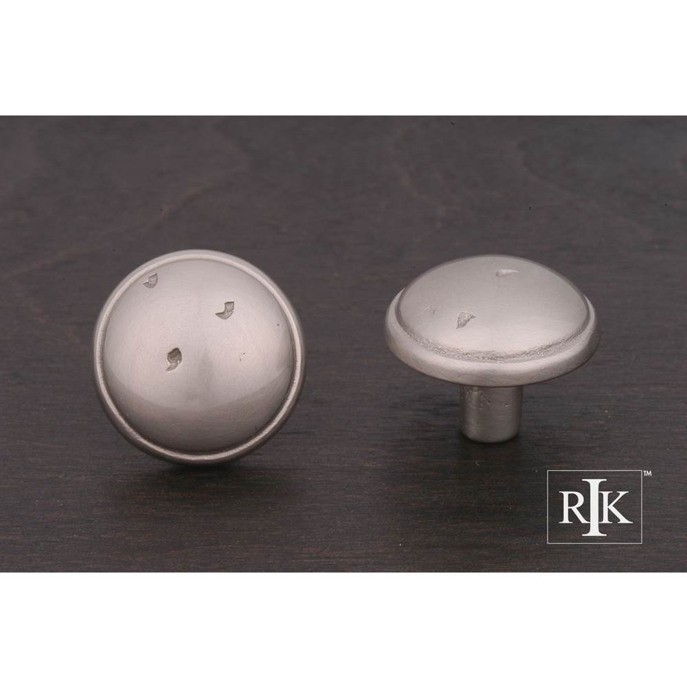 RK International - Distressed Mushroom Knob with Ring Edge - Satin Nickel
