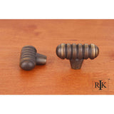RK International - Distressed Large Ribbed Knob - Antique English