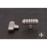 RK International - Distressed Large Ribbed Knob - Satin Nickel