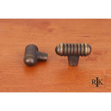 RK International - Distressed Small Ribbed Knob - Antique English