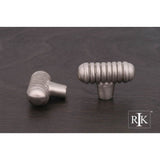 RK International - Distressed Small Ribbed Knob - Satin Nickel