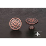 RK International - Large Cross-Hatched Knob - Distressed Copper