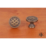 RK International - Small Cross-Hatched Knob - Antique English