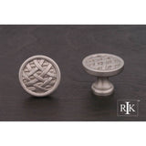 RK International - Small Cross-Hatched Knob - Satin Nickel