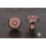 RK International - Small Crosses and Petals Knob - Distressed Copper