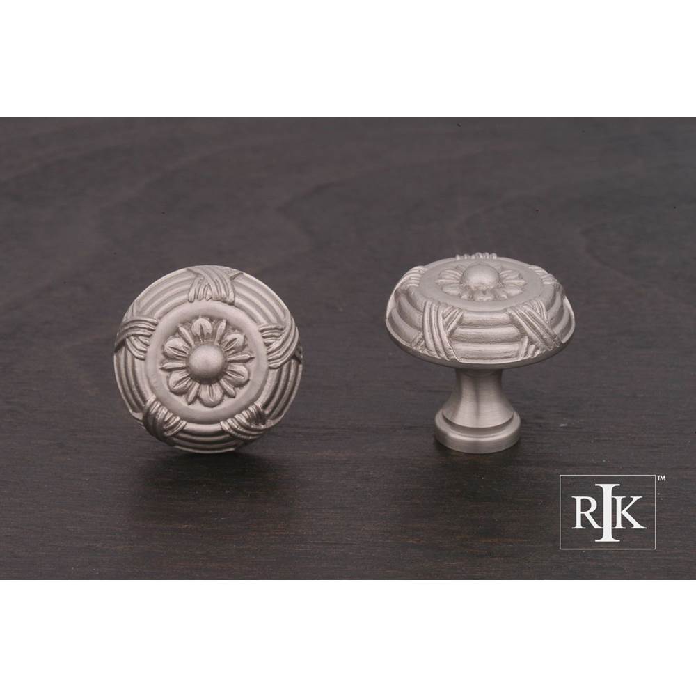 RK International - Small Crosses and Petals Knob - Satin Nickel