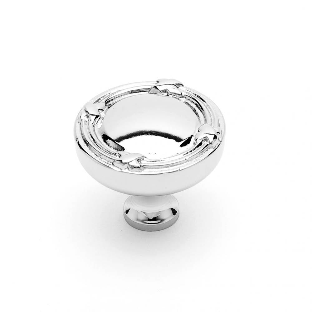 RK International - Lines and Crosses Knob - Polished Nickel