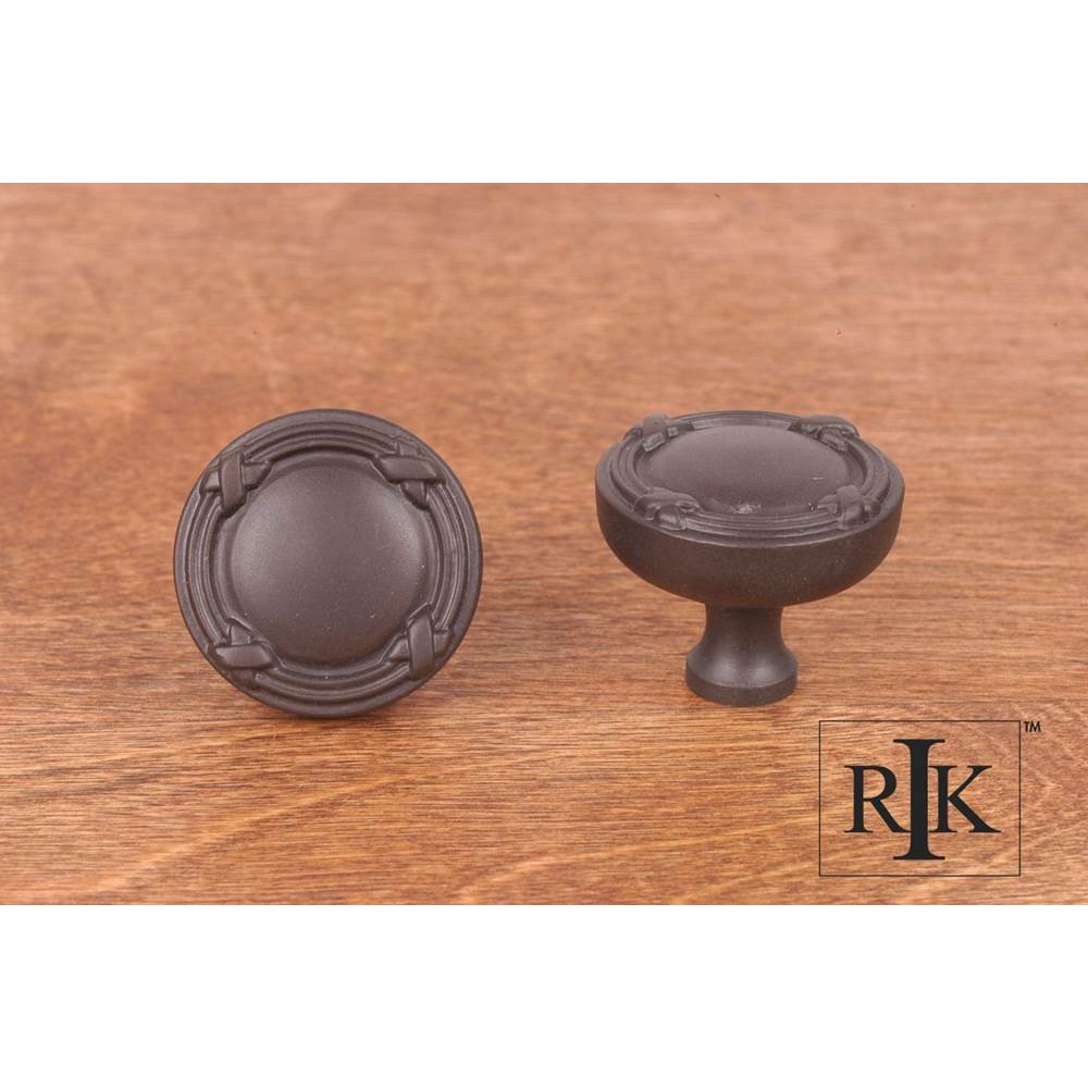 RK International - Lines and Crosses Knob - Oil Rubbed Bronze