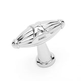RK International - Small Crossed Indian Drum Knob - Polished Nickel