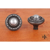 RK International - Big Deco-Leaf Edge Knob - Distressed Nickel