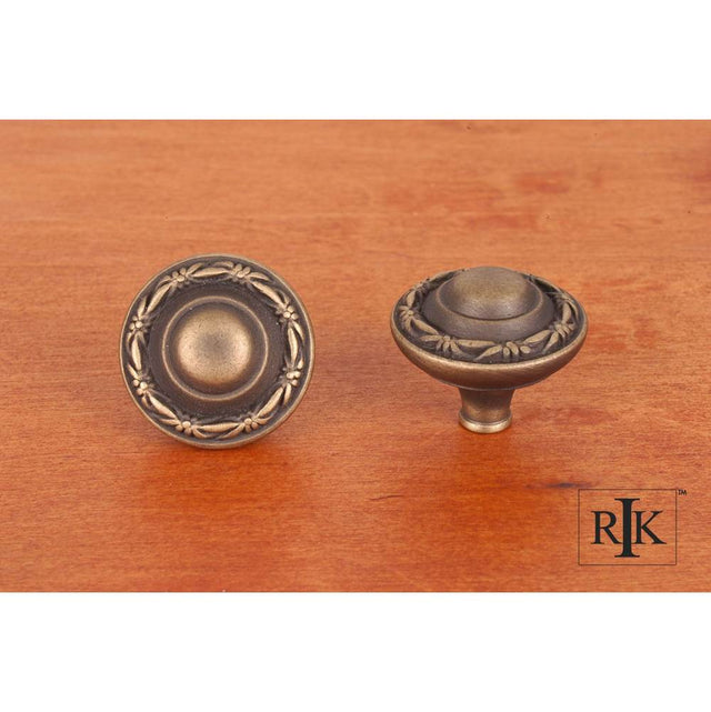 RK International - Small Deco-Lead Edge Knob - Antique English