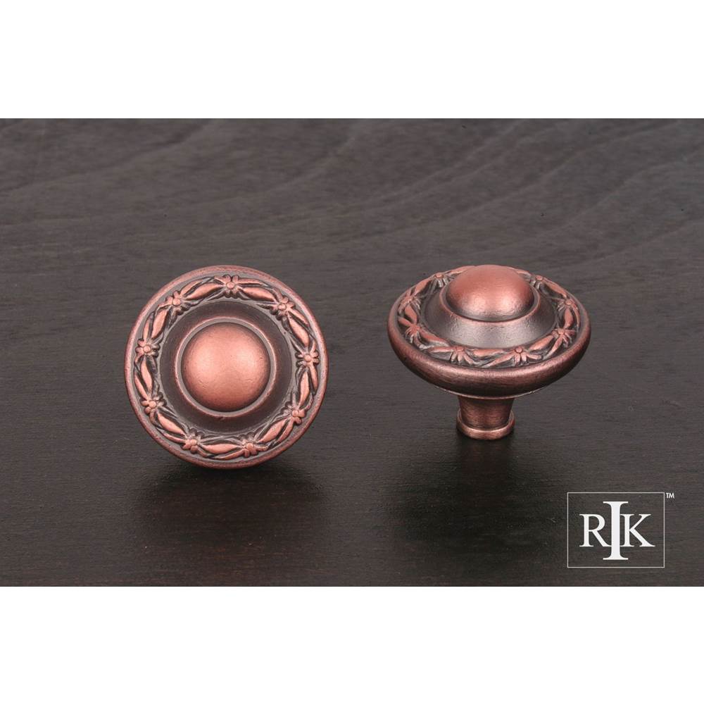 RK International - Small Deco-Lead Edge Knob - Distressed Copper