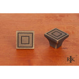 RK International - Large Contemporary Square Knob - Antique English
