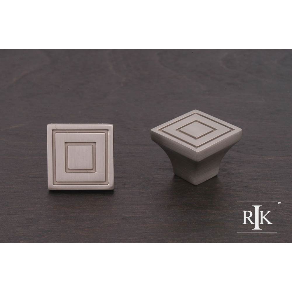 RK International - Large Contemporary Square Knob - Satin Nickel