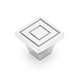 RK International - Large Contemporary Square Knob - Polished Nickel