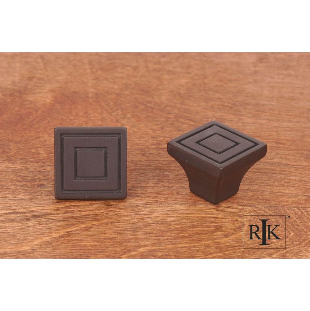 RK International - Large Contemporary Square Knob - Oil Rubbed Bronze