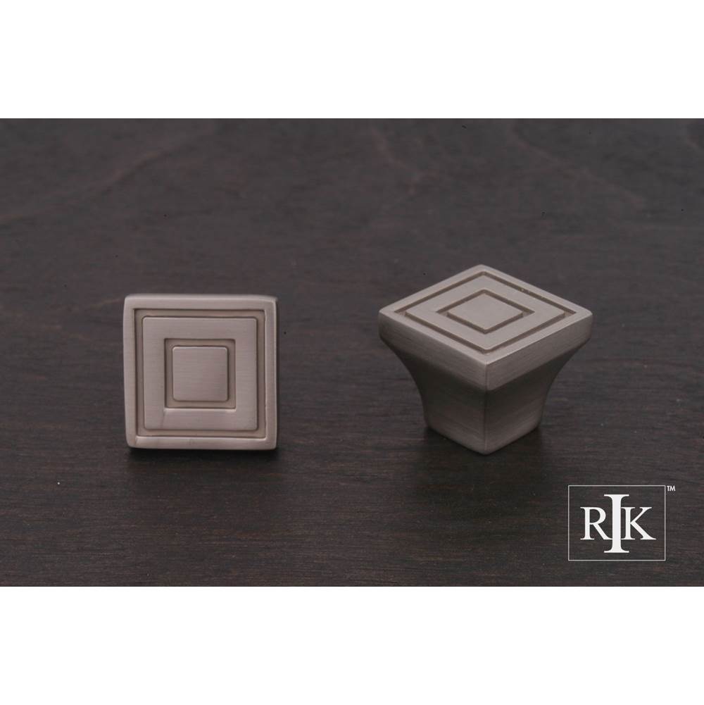 RK International - Small Contemporary Square Knob - Satin Nickel