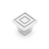 RK International - Small Contemporary Square Knob - Polished Nickel