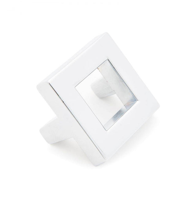 RK International - Open Square Knob - Polished Chrome