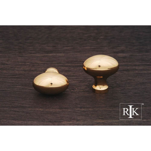 RK International - Football Knob - Polished Brass