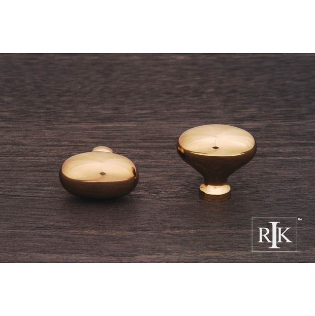 RK International - Oval Knob - Polished Brass