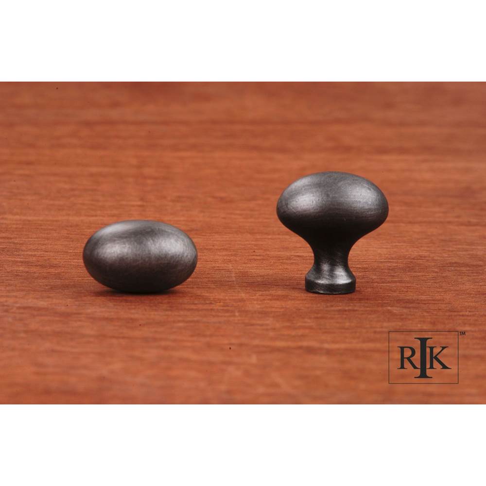 RK International - Oval Knob - Distressed Nickel