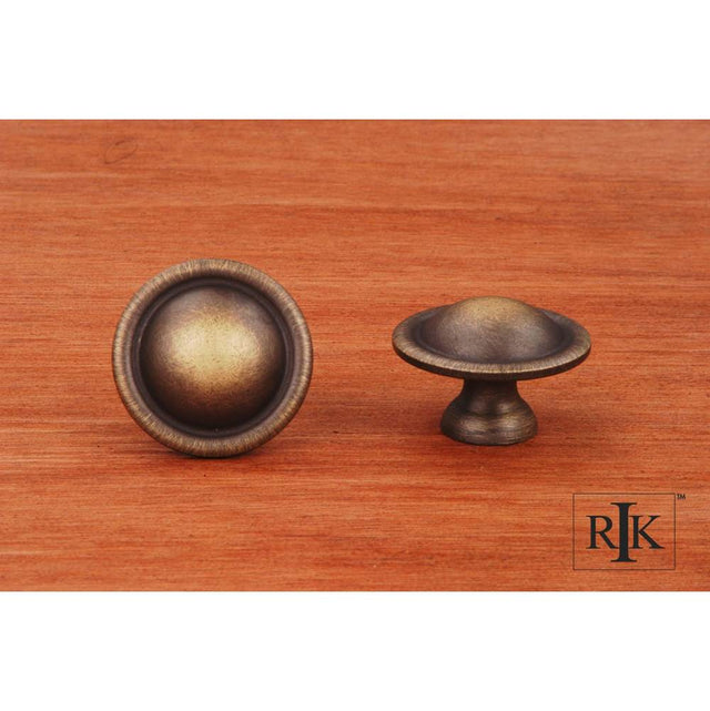 RK International - Large Smooth Dome Knob - Antique English