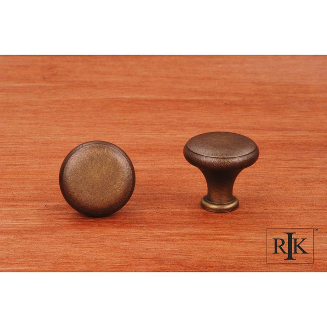 RK International - Solid Knob with Flat Edge - Antique English