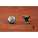 RK International - Solid Knob with Flat Edge - Distressed Nickel