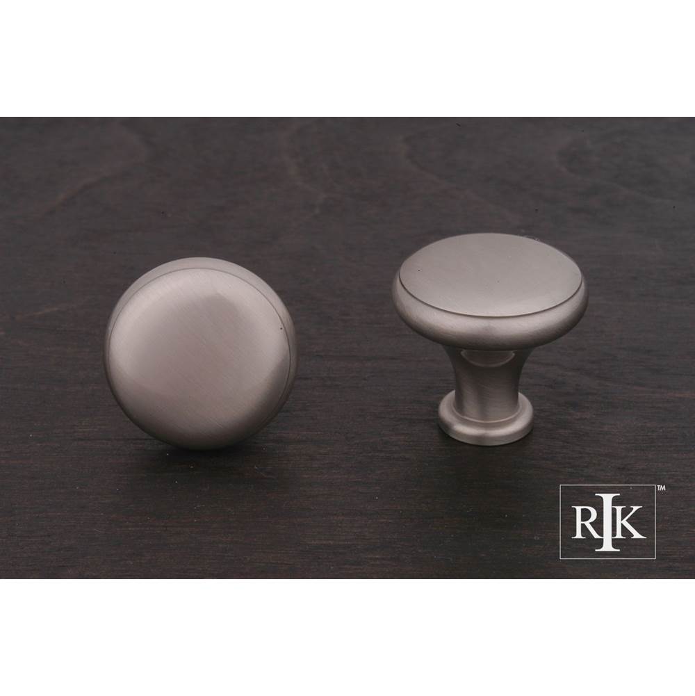 RK International - Solid Knob with Flat Edge - Satin Nickel