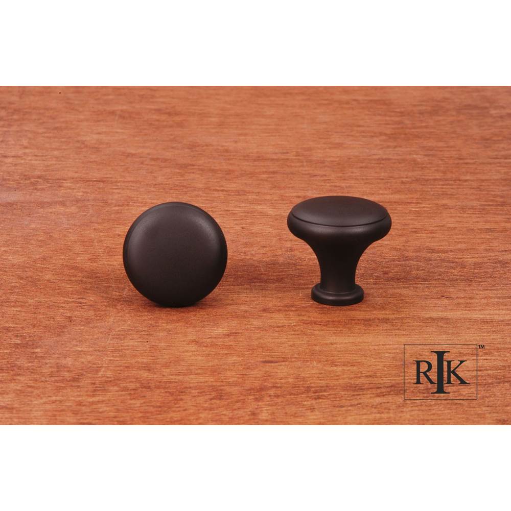 RK International - Solid Knob with Flat Edge - Oil Rubbed Bronze