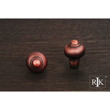 RK International - Solid Round Knob with Tip - Distressed Copper