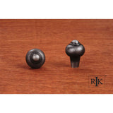 RK International - Solid Round Knob with Tip - Distressed Nickel