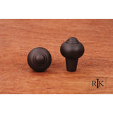 RK International - Solid Round Knob with Tip - Oil Rubbed Bronze