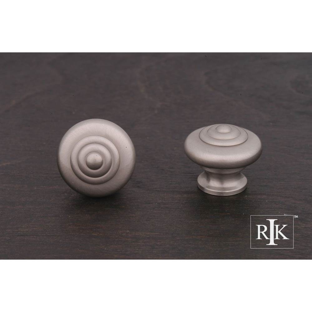 RK International - Solid Knob with Circle  at  Top - Satin Nickel