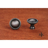 RK International - Plain Knob with Beaded Edge - Distressed Nickel